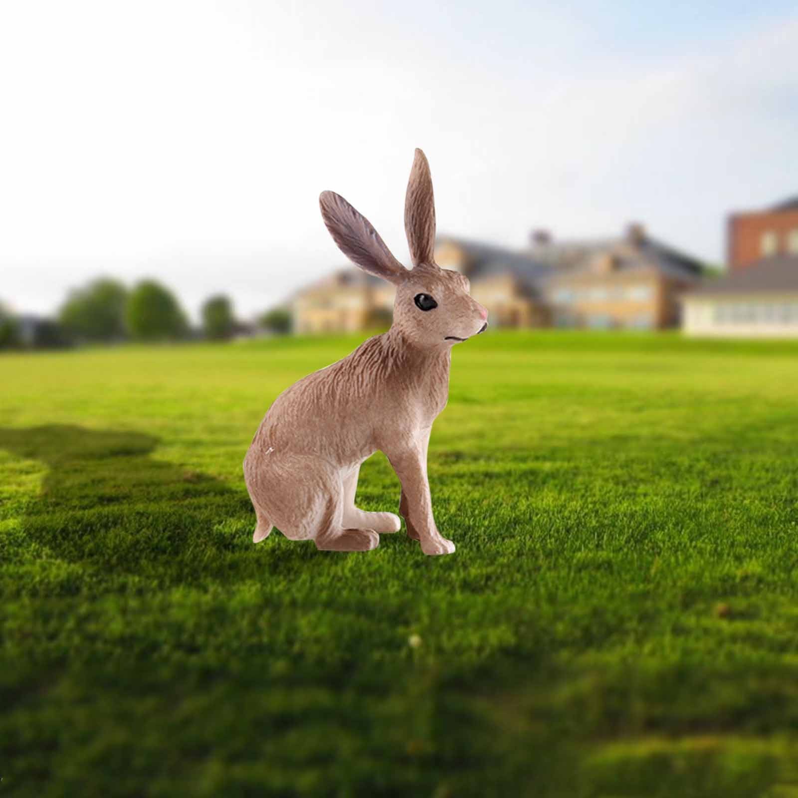 Mini Rabbit Figure Bunny Characters Toys Mini Figure Collection Toy, Animal Toy Rabbit Figures, Variety Cake Toppers, Easter Present for Girl and Boy